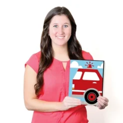 Big Dot Of Happiness Fired Up Fire Truck - Firefighter Firetruck Nursery Wall Art And Kids Room Decor - Gift Ideas - 7.5 X 10 Inches - Set Of 3 Prints 8 Big Dot Of Happiness Fired Up Fire Truck - Firefighter Firetruck Nursery Wall Art And Kids Room Decor - Gift Ideas - 7.5 X 10 Inches - Set Of 3 Prints -Roommates Nursery Outlet Store GUEST 00a393da b5d2 4d6f 9a0b 76ec0ad78fa0