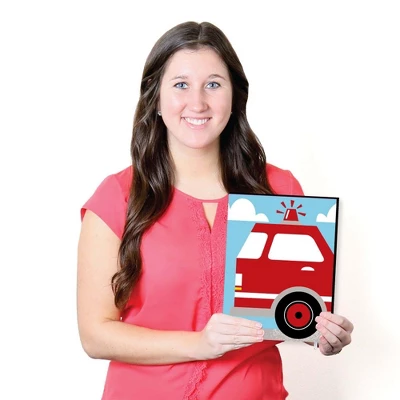 Big Dot Of Happiness Fired Up Fire Truck - Firefighter Firetruck Nursery Wall Art And Kids Room Decor - Gift Ideas - 7.5 X 10 Inches - Set Of 3 Prints 4 Big Dot Of Happiness Fired Up Fire Truck - Firefighter Firetruck Nursery Wall Art And Kids Room Decor - Gift Ideas - 7.5 X 10 Inches - Set Of 3 Prints - Image 4