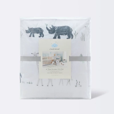 Crib Bedding Set - Two By Two Animals - 4pc - Cloud Island™ 5 Crib Bedding Set - Two By Two Animals - 4pc - Cloud Island™ - Image 5