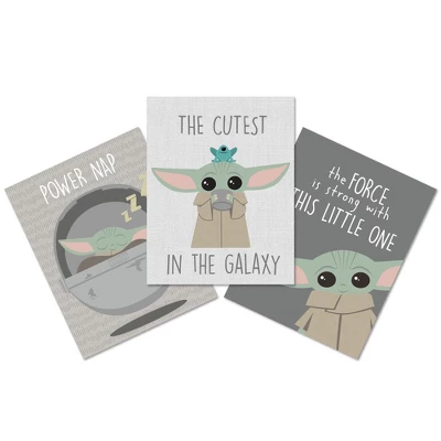 Lambs & Ivy Star Wars The Child/Baby Yoda Unframed Nursery Wall Art Decor 3pc 1 Lambs & Ivy Star Wars The Child/Baby Yoda Unframed Nursery Wall Art Decor 3pc