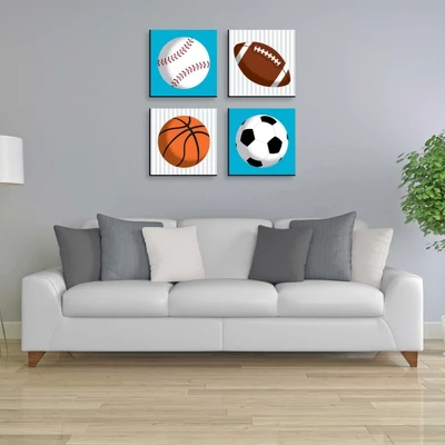 Big Dot Of Happiness Go, Fight, Win - Sports - Kids Room, Nursery & Home Decor - 11 X 11 Inches Nursery Wall Art - Set Of 4 Prints For Baby's Room 3 Big Dot Of Happiness Go, Fight, Win - Sports - Kids Room, Nursery & Home Decor - 11 X 11 Inches Nursery Wall Art - Set Of 4 Prints For Baby's Room - Image 3