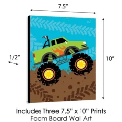 Big Dot Of Happiness Smash And Crash - Monster Truck - Boy Nursery Wall Art And Kids Room Decor - 7.5 X 10 Inches - Set Of 3 Prints 7 Big Dot Of Happiness Smash And Crash - Monster Truck - Boy Nursery Wall Art And Kids Room Decor - 7.5 X 10 Inches - Set Of 3 Prints -Roommates Nursery Outlet Store GUEST 0775cdd8 72aa 49de 9030 772b32913167