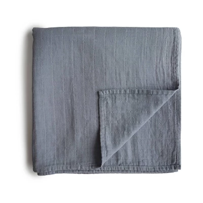 Mushie Muslin Swaddle Blanket Organic Cotton 13 Mushie Muslin Swaddle Blanket Organic Cotton - Image 13