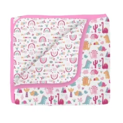 Bacati - Little Dino Girls Fuchsia/Aqua Muslin 6 Pc Crib Bedding Set With Crib Musical Mobile 12 Bacati - Little Dino Girls Fuchsia/Aqua Muslin 6 Pc Crib Bedding Set With Crib Musical Mobile -Roommates Nursery Outlet Store GUEST 08acb564 479e 4ab9 8b8c b85158925e14