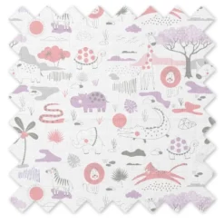 Bacati - Jungle Safari Lilac/Coral Muslin Quilted Changing Pad Cover -Roommates Nursery Outlet Store GUEST 0b7bce62 549e 4c45 9b08 ac3ed3bde9f4 1