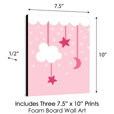 Big Dot Of Happiness Baby Girl - Pink Nursery Wall Art And Kids Room Decorations - 7.5 X 10 Inches - Set Of 3 Prints 3 Big Dot Of Happiness Baby Girl - Pink Nursery Wall Art And Kids Room Decorations - 7.5 X 10 Inches - Set Of 3 Prints - Image 3