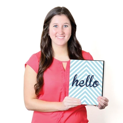 Big Dot Of Happiness Hello Little One - Blue And Silver - Baby Boy Nursery Wall Art & Kids Room Decor - Gift Ideas - 7.5 X 10 Inches - Set Of 3 Prints 4 Big Dot Of Happiness Hello Little One - Blue And Silver - Baby Boy Nursery Wall Art & Kids Room Decor - Gift Ideas - 7.5 X 10 Inches - Set Of 3 Prints - Image 4