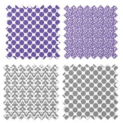 Bacati - Ikat Lilac/Gray Dots/Leopard Swaddling Muslin Blankets Set Of 4 -Roommates Nursery Outlet Store GUEST 11702f2f fbfc 49e5 aec1 0a5782153382