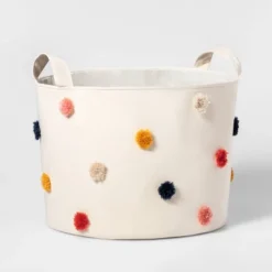 Pom-Pom Kids' Storage Basket Cream - Pillowfort™ 11 Pom-Pom Kids' Storage Basket Cream - Pillowfort™ -Roommates Nursery Outlet Store GUEST 13e4dbef df98 4d2c a3ff 314fc8722bbf