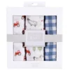 Hudson Baby Infant Boy Cotton Muslin Swaddle Blankets, Boy Farm Animals, One Size
