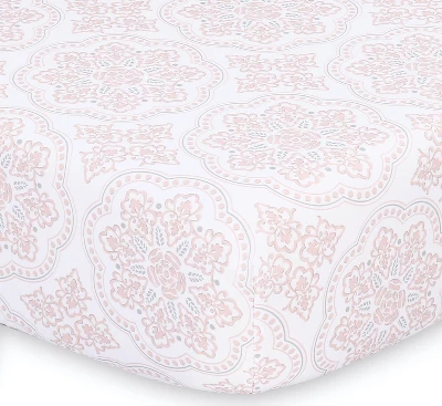 The Peanutshell Arianna Crib Bedding Set, Pink Floral, 4pc To 12 Pc, For Girls 3 The Peanutshell Arianna Crib Bedding Set, Pink Floral, 4pc To 12 Pc, For Girls - Image 3