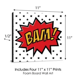 Big Dot Of Happiness Bam Superhero - Kids Room, Nursery Decor And Home Decor - 11 X 11 Inches Nursery Wall Art - Set Of 4 Prints For Baby's Room -Roommates Nursery Outlet Store GUEST 17ae40ce 7078 4c39 b1b6 67c3a3d8ebcb