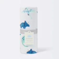 Jersey Knit Reversible Faux Fur Blanket Dinos - Cloud Island™ Blue/Green -Roommates Nursery Outlet Store GUEST 181d3656 239b 48db 9448 6bf347301b77