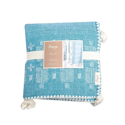 Crane Baby Quilted Baby Reversible Blanket - Caspian Chambray 3 Crane Baby Quilted Baby Reversible Blanket - Caspian Chambray - Image 3