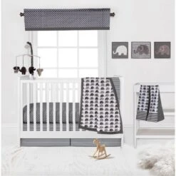Bacati - Elephants White/Grey Musical Mobile -Roommates Nursery Outlet Store GUEST 1bbc7c02 0d42 40b2 9950 854bf8909c51