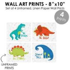 Big Dot Of Happiness Roar Dinosaur - Unframed Dino Trex Nursery And Kids Room Linen Paper Wall Art - Set Of 4 - Artisms - 8 X 10 Inches 7 Big Dot Of Happiness Roar Dinosaur - Unframed Dino Trex Nursery And Kids Room Linen Paper Wall Art - Set Of 4 - Artisms - 8 X 10 Inches -Roommates Nursery Outlet Store GUEST 1cf6b6d4 8c20 43f1 9bd0 c826d651f7ec