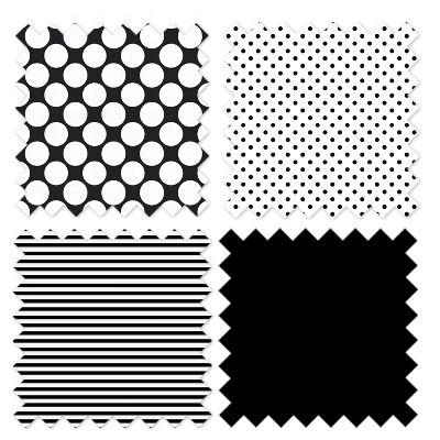 Bacati - Dots Stripes Black/White 4 Pc Toddler Bedding Set 6 Bacati - Dots Stripes Black/White 4 Pc Toddler Bedding Set - Image 6