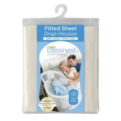 HAlo Innovations Bassinest Organic Fitted Sheet - White -Roommates Nursery Outlet Store GUEST 1f099044 56e9 44ec 8a9e 57084762d21f