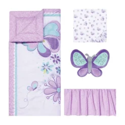 Sammy And Lou Butterfly Meadow Crib Bedding Set - 4pc