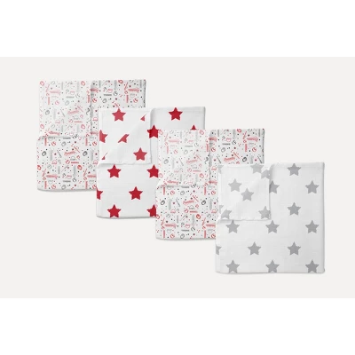 Bacati - Boys Baseball Muslin Red Gray 8 Pc Crib Bedding Set With Long Rail Guard Cover 4 Bacati - Boys Baseball Muslin Red Gray 8 Pc Crib Bedding Set With Long Rail Guard Cover - Image 4