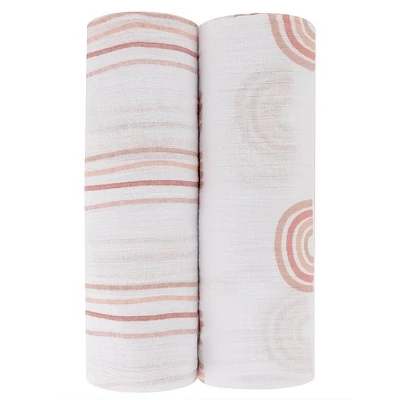 Ely's & Co. Cotton Muslin Swaddle Blanket 2 Pack 5 Ely's & Co. Cotton Muslin Swaddle Blanket 2 Pack - Image 5