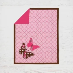 Bacati - Butterfly Pink Chocolate 10 Pc Crib Bedding Set With 2 Crib Fitted Sheets -Roommates Nursery Outlet Store GUEST 20d86218 20bc 44ad 9c6f 4538a6a7dc40