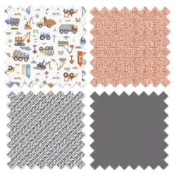 Bacati - Construction Multicolor Orange Texture Boys Cotton Changing Pad Cover -Roommates Nursery Outlet Store GUEST 2120978e 32e1 414c 8bb3 998322edf382