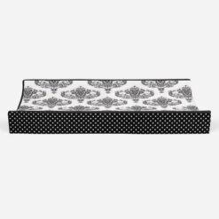 Bacati - Classic Damask White/Black Changing Pad Cover -Roommates Nursery Outlet Store GUEST 2219bae7 57e5 42ac 8232 fb2a1b42be33