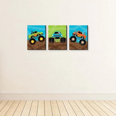 Big Dot Of Happiness Smash And Crash - Monster Truck - Boy Nursery Wall Art And Kids Room Decor - 7.5 X 10 Inches - Set Of 3 Prints 2 Big Dot Of Happiness Smash And Crash - Monster Truck - Boy Nursery Wall Art And Kids Room Decor - 7.5 X 10 Inches - Set Of 3 Prints - Image 2