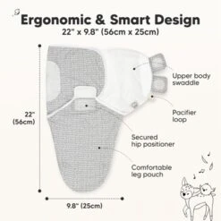 3pk Soothe Baby Swaddle 0-3 Months, Organic Baby Swaddle Sleep Sacks, Newborn, Infant Swaddle Sack