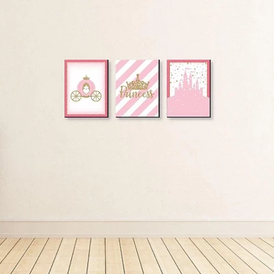 Big Dot Of Happiness Little Princess Crown - Castle Nursery Wall Art And Kids Room Decorations - Gift Ideas - 7.5 X 10 Inches - Set Of 3 Prints 2 Big Dot Of Happiness Little Princess Crown - Castle Nursery Wall Art And Kids Room Decorations - Gift Ideas - 7.5 X 10 Inches - Set Of 3 Prints - Image 2