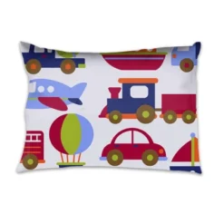 Bacati - Transportation Blue Red Green Navy Orange 3 Pc Toddler Sheet Set -Roommates Nursery Outlet Store GUEST 2440e0e8 4bf7 4f23 b2e7 b30f697412d8