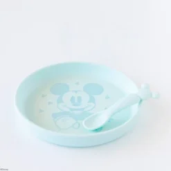 Bumkins 2pc Mickey Mouse Dinnerware Set - Light Blue
