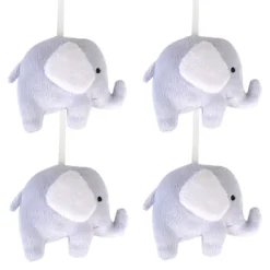 Trend Lab Gray Circles With Elephants Crib Mobile