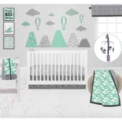 Bacati - Clouds In The City Mint//Gray Musical Mobile -Roommates Nursery Outlet Store GUEST 297343a2 50cb 446f aa80 dae7eab891b5