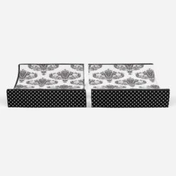 Bacati - Classic Damask White/Black Changing Pad Cover -Roommates Nursery Outlet Store GUEST 299a7b9a e10a 44fb b4c6 c6f9df45d9f8