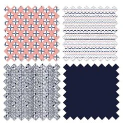 Bacati - Olivia Printed Garland Coral/Navy Quilted Changing Pad Cover -Roommates Nursery Outlet Store GUEST 2a3c559b aa24 44a8 bf48 40a2d3dc5dd2