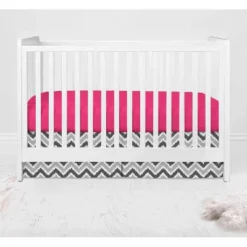 Bacati - Ikat Dots Leopard Pink Grey Girls 10 Pc Crib Set With 2 Crib Fitted Sheets 4 Muslin Swaddling Blankets -Roommates Nursery Outlet Store GUEST 2a525706 a313 4c8e a18a 86bc62f8c9ff 2
