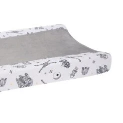 Lambs & Ivy Star Wars Millennium Falcon White/Gray Soft Changing Pad Cover