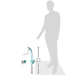 Bacati - Love Black/Turq Musical Mobile