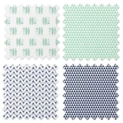 Bacati - Noah Mint/Navy Buck/Feathers/Triangles Muslin Swaddling Blankets Set Of 4 -Roommates Nursery Outlet Store GUEST 2d402f05 d509 48fe b2e5 9f356ed2c156