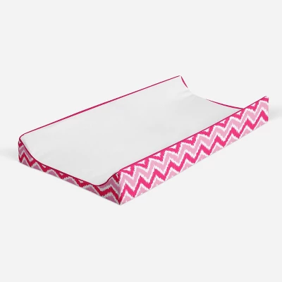 Bacati - MixNMatch Pink White Changing Pad Cover 6 Bacati - MixNMatch Pink White Changing Pad Cover - Image 6