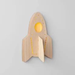 Rocket Wood Lit Kids' Wall Decor - Pillowfort™ -Roommates Nursery Outlet Store GUEST 31449451 cbbc 400e 96b1 8a1646252aa9