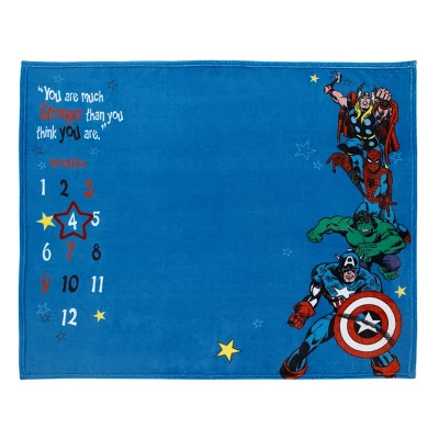 Marvel Comics Super Soft Milestone Baby Blanket 1 Marvel Comics Super Soft Milestone Baby Blanket