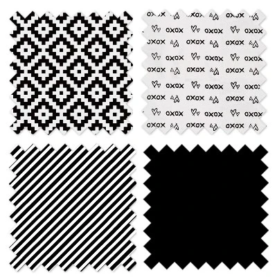 Bacati - Love Black/white Laundry Hamper With Wooden Frame 3 Bacati - Love Black/white Laundry Hamper With Wooden Frame - Image 3