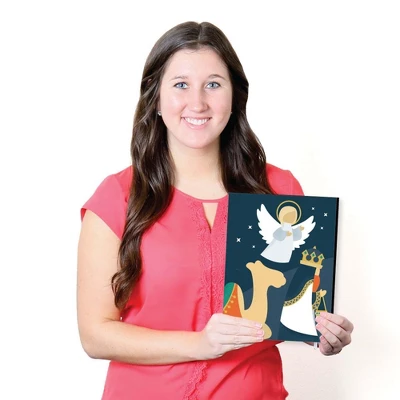 Big Dot Of Happiness Holy Nativity - Religious Nursery Wall Art And Manger Scene Christmas Room Decor - 7.5 X 10 Inches - Set Of 3 Prints 4 Big Dot Of Happiness Holy Nativity - Religious Nursery Wall Art And Manger Scene Christmas Room Decor - 7.5 X 10 Inches - Set Of 3 Prints - Image 4