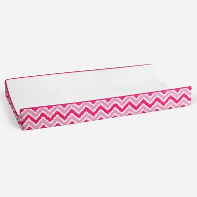 Bacati - MixNMatch Pink White Changing Pad Cover 2 Bacati - MixNMatch Pink White Changing Pad Cover - Image 2