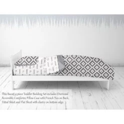 Bacati - Love Aztec Print Gray 4 Pc Toddler Bedding Set -Roommates Nursery Outlet Store GUEST 384d04ed 5517 4c92 9c59 d460eee2e01a