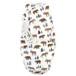Hudson Baby Infant Boy Quilted Cotton Swaddle Wrap 3pk, Moose Bear, 0-3 Months -Roommates Nursery Outlet Store GUEST 38808144 257a 46b2 8082 2db1f1691926