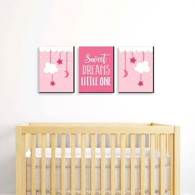 Big Dot Of Happiness Baby Girl - Pink Nursery Wall Art And Kids Room Decorations - 7.5 X 10 Inches - Set Of 3 Prints 1 Big Dot Of Happiness Baby Girl - Pink Nursery Wall Art And Kids Room Decorations - 7.5 X 10 Inches - Set Of 3 Prints